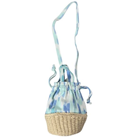 aerie‎ Straw Bottom Bucket Bag NWT - Picture 1 of 11